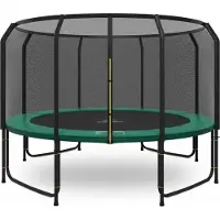 Magic Jump Fiber Trampolin 427 cm Grün mit sicherheitsnetz