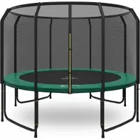 Magic Jump Fiber Trampolin 366 cm Grün mit sicherheitsnetz
