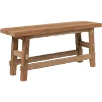 MUST Living Bank Tuscany aus Teakholz, skandinavischer Stil, natur, 100 cm, robustes Design für den Innenbereich