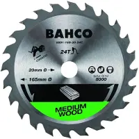 Bahco Kabellos Kreissägeblatt Mit 24 Zähnen Für Holzsägen 190 Mmx10 Mm