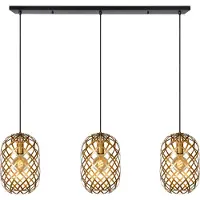Lucide 3-Licht Pendellampe Wolfram Gold