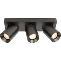 Lucide NIGEL - Deckenstrahler (Deckenleuchte) - LED Dim to warm - GU10 - 3x5W 2200K/3000K - Anthrazit