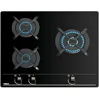 Teka GBC 63010, Schwarz, Integriert, 60 cm, Gaskochfeld, Glas, 3 Zone(n)