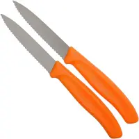 Victorinox Gemüsemesser Swiss Classic Wellenschliff Orange (2-teilig)