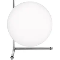 Flos IC T2 Tischleuchte Chrom - , IC, dimmbar, Metallisch, für Wohnzimmer, Glas, Design
