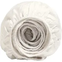 Yumeko Spannbettlaken Baumwollsatin 180x210 Weiß - Eco, Bio & Fairtrade