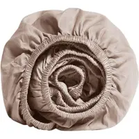 Yumeko Spannbettlaken Baumwollsatin 90x210 Rosa - Eco, Bio & Fairtrade
