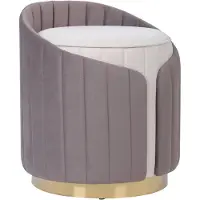 MAY Interiors | Hocker Corvin Weiß MDF 40x45x40 cm | NADUVI