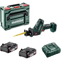 Metabo Akku-Säbelsäge SSE 18 LTX Compact metaBOX 145 - 18V 2x2Ah Li-Power + ASC 55