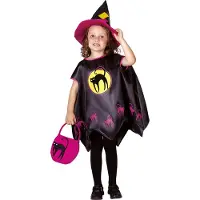 Muovijalelu Kinderponcho "Halloweenkatze"