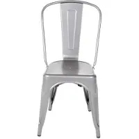 Bolero Bistrostuhl aus Stahl grau (4 Stück)