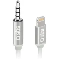 SBS TEADAPTIPJACK35W Audio-Kabel 1 m 3.5mm Lightning Weiß