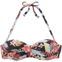 s.Oliver Bügel-Bandeau-Bikini-Top 'Marika' mehrfarbig Gr. 42 Cup D. Mit Bügel Und Mit Seitlichen Stäbchen