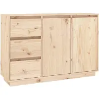 vidaXL Sideboard 111x34x75 cm Massivholz Kiefer