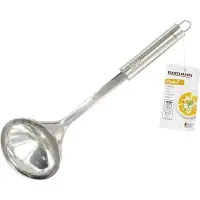 Fackelmann Schöpflöffel Nirosta, 40465, Edelstahl, 32cm, Ø 9,5cm, spülmaschinengeeignet, silber