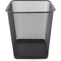 D.Rect Papierkorb 110784, schwarz, quadratisch, aus Metalldraht, 18 Liter
