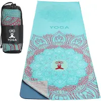 MoKo Yoga-Handtuch, rutschfest, für Hot Yoga, schnell trocknend, mit Ecktasche