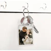Yoursurprise Schlüsselanhänger mit Foto - Transparent - 50 Stück (beidseitig)