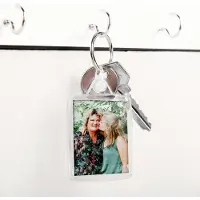 Yoursurprise Schlüsselanhänger mit Foto - Transparent - 25 Stück (beidseitig)