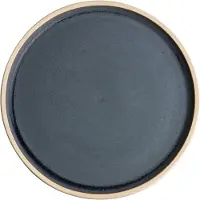 Olympia Canvas flacher runder Teller granit-blau 18cm