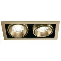 LIGHT-POINT Ghost 2 Einbauspots 2x6W 2700/3000K Brass - , dimmbar, Gold / Messing, für Wohnzimmer, Metall