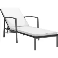 vidaXL Sonnenliege mit Auflage Poly Rattan Schwarz