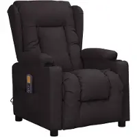 vidaXL Massagesessel Schwarz Kunstleder