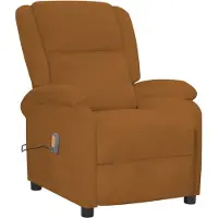 vidaXL Massagesessel Braun Samt