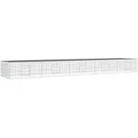 vidaXL Kaninchenkäfig 5 Paneele 541x109x54 cm Verzinktes Eisen