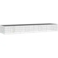 vidaXL Kaninchenkäfig 4 Paneele 433x109x54 cm Verzinktes Eisen