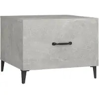 vidaXL Couchtisch mit Metallbeinen Betongrau 50x50x40 cm