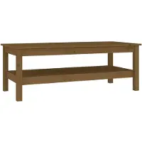 vidaXL Couchtisch Honigbraun 110x50x40 cm Massivholz Kiefer