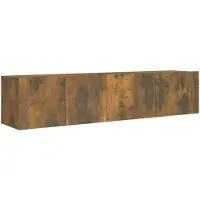 vidaXL 2-tlg. TV-Schrank-Set Räuchereiche Holzwerkstoff