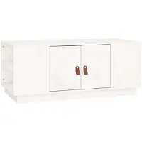 vidaXL Couchtisch Weiß 100x50x41 cm Massivholz Kiefer