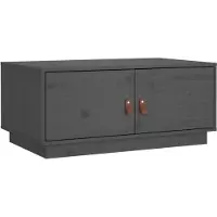 vidaXL Couchtisch Grau 80x50x35 cm Massivholz Kiefer
