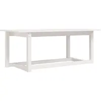 Super Merchant Couchtisch Weiß 110x55x45 cm Massivholz Kiefer