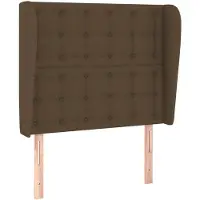 vidaXL Kopfteil mit Ohren Dunkelbraun 103x23x118/128 cm Stoff