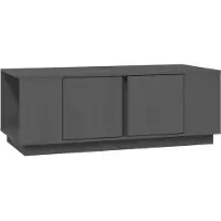 vidaXL Couchtisch Grau 110x50x40 cm Massivholz Kiefer