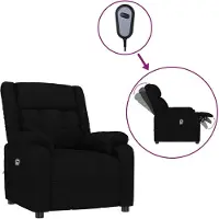 vidaXL Relaxsessel Elektrisch Schwarz Stoff