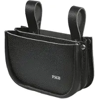 FHB Nageltasche LUKAS 89210 doppelt Leder Gürteltasche schwarz mit 2 Fächer
