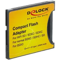 DeLOCK 62637, Flashkarten-Adapter, CF, SIM in voller Größe, 1 Stück(e), Schwarz, 36,4 mm