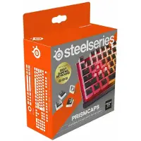 SteelSeries PrismCaps – Double-Shot-Tastenset mit „Pudding“-Optik – Kompatibilität mit allen gängigen mechanischen Tastaturen – MX-Stößel – Schwarz (UK-Tastaturlayout)