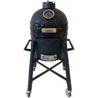 Patton Kamado Grill Holzkohlegrill "PREMIUM", Grill Ø33.5cm, Schwarz