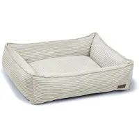 Designed By Lotte Ribbed, Kissen Tierbett, Drinnen, Hund, Grau, Rechteckig, Einfarbig