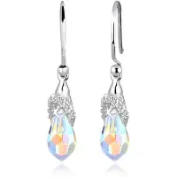 Elli Ohrringe Hänger Kristalle 925 Sterling Silber Elli Weiß