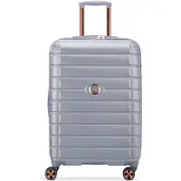 Delsey Shadow 5.0 Spinner 66 cm - Erweiterbar 72/80 Liter - 66x44x29.5/32.5 cm - platinum