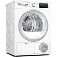 Bosch Serie 4 WTH85VH3, Freistehend, Frontlader, Wärmepumpe, Weiß, Drehregler, Berührung, Rechts