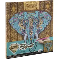 GrafiX Green Leinwand Diamant-Gemälde Elefant, 30x30cm