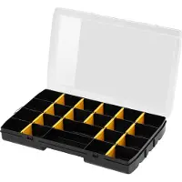 Stanley OPP Organizer 14" (schwarz/transparent, 22 Fächer)