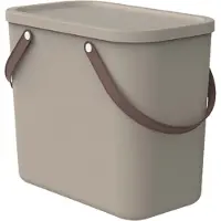 Rotho Aufbewahrungsbox mit Deckel 25L Albula - Kunststoffbox 40 x 23,5 x 34 cm - Stapelbox mit bequemen Griffen - Regalbox aus robustem Kunststoff
